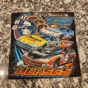 Vtg 2001 All The Kings Horses T-Shirt Adult Size XL Two Sided NASCAR Petty EUC